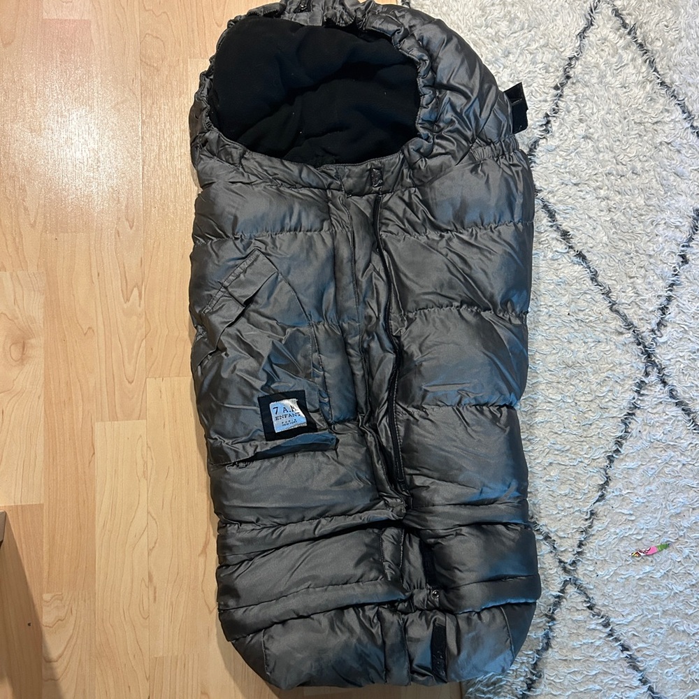 7 A.M. Enfant Metallic Gray Baby Bunting 212 evolution blanket stroller